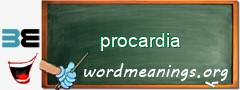 WordMeaning blackboard for procardia